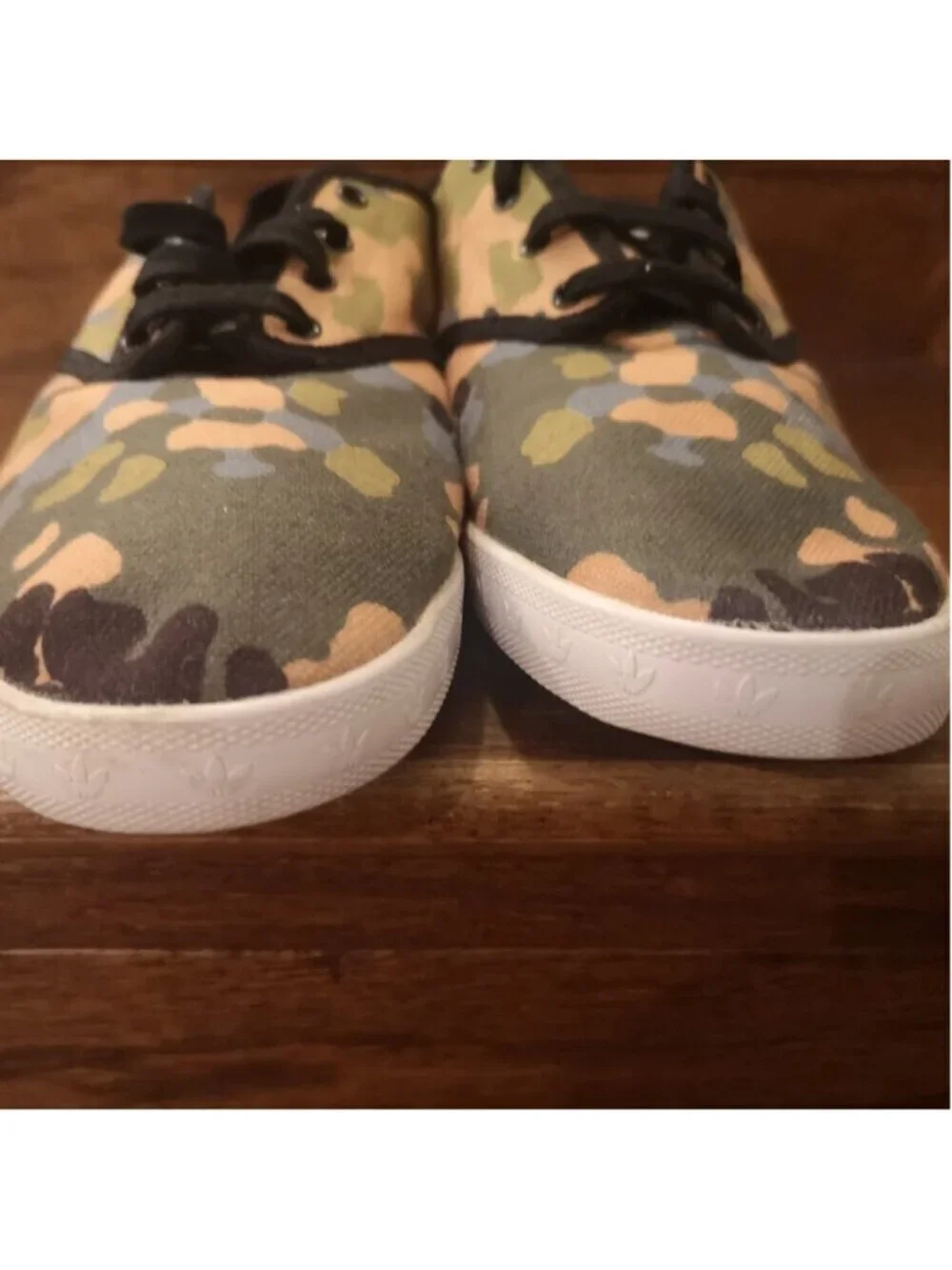 Adidas sneaker low skater Shoes, camouflage blue, Black green & Tan Women 9